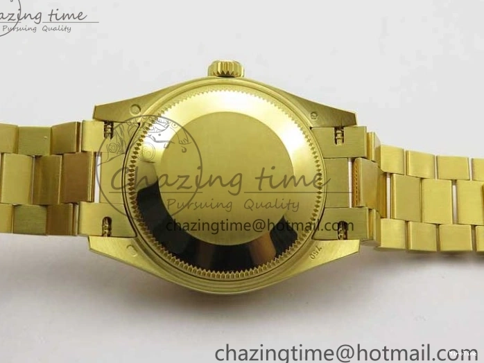 MiroTime 0305 Versatile Daydate 278288 31mm YG EWF Best Edition Green Malachite Dial Crystal Markers on YG President Bracelet ETA 2606